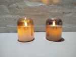 VELA A PILA CON VIDRIO FUME DORADO 10X8CM, QUIERO ENVASES, Venado Tuerto