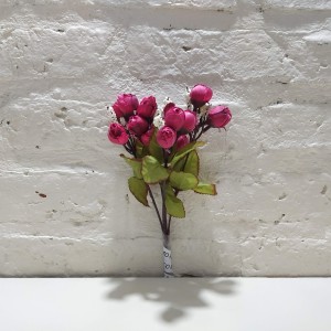ramo rococo mini x5 22cm bordeaux