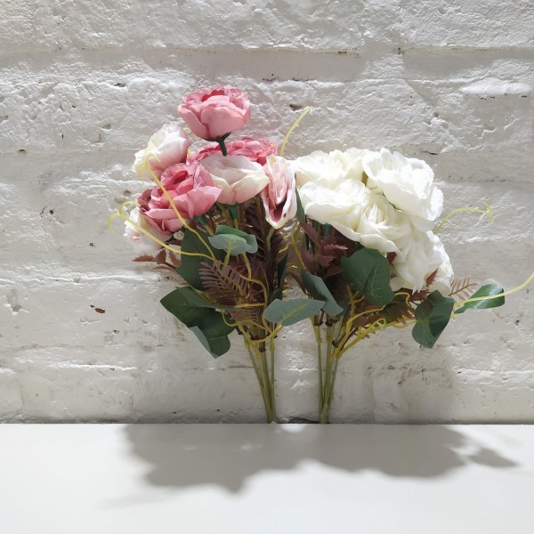 RAMO X 5 ROSAS 5 PIMPOLLOS 29CM ROSA