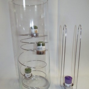 soporte espiral para 3 velas