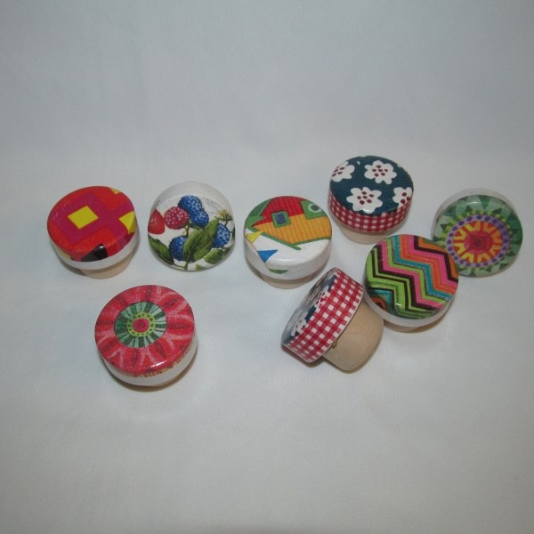 TAPONES MADERA PARA AGUA DECORADOS BOCA 40