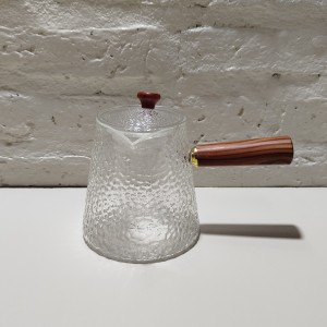 tetera 700ml manija madera infusor vidrio