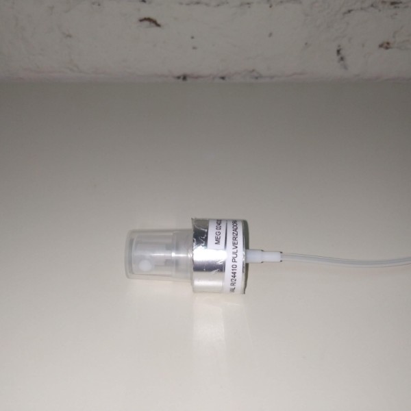 VALVULA PULVERIZADORA ROSCA 24410 PLATA BRILLO CAP CRISTAL A PEDIDO