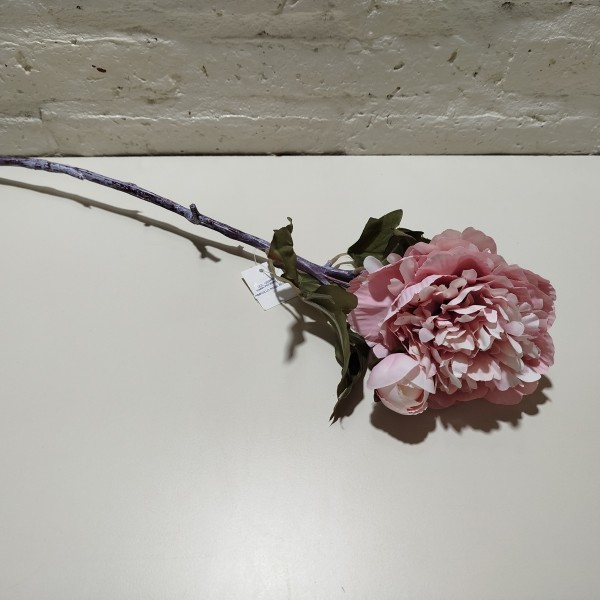 VARA PEONIA CON PIMPOLLO ROSA 60CM