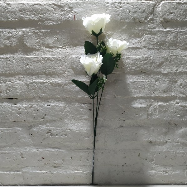 VARA ROSA BLANCA X3 60CM