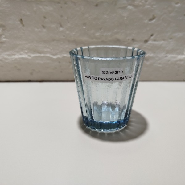 VASITO RAYADO PARA VELA 5.5 X 6CM