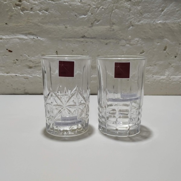 VASO DIAMANTES 120ML RECTANGULO