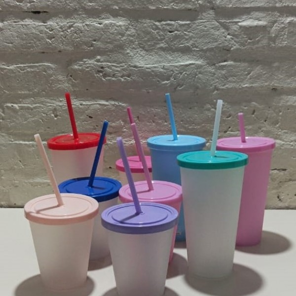 VASO EKO 500ML GRANDE TAPA Y SORBETE