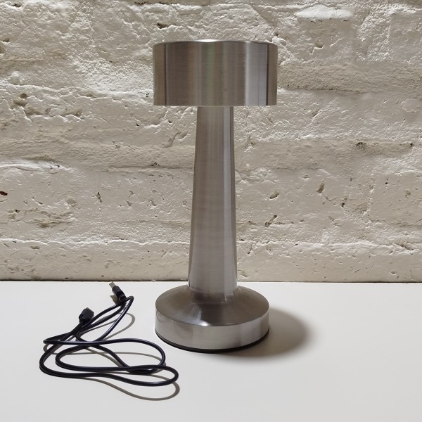 VELADOR METAL PLATEADO 9X21 USB
